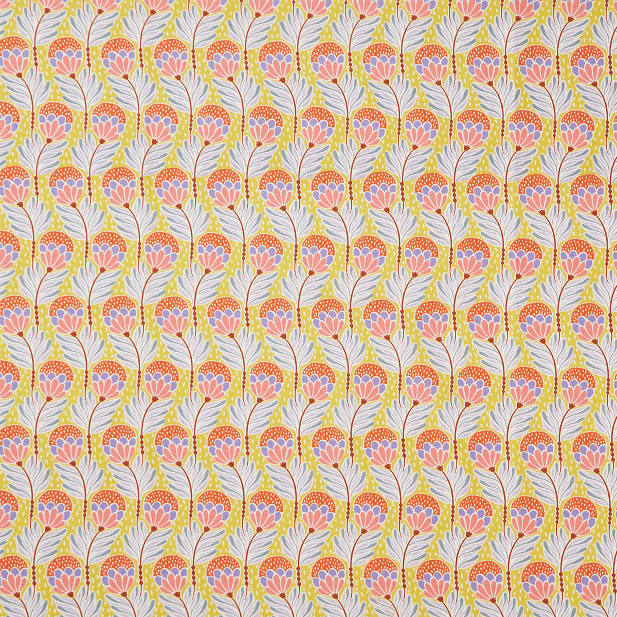 Shooting Star - Bouncy Blooms Saffron Yardage
