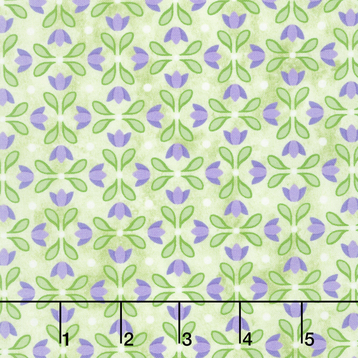 Tulip Garden - Geo Green Multi Yardage