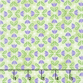 Tulip Garden - Geo Green Multi Yardage