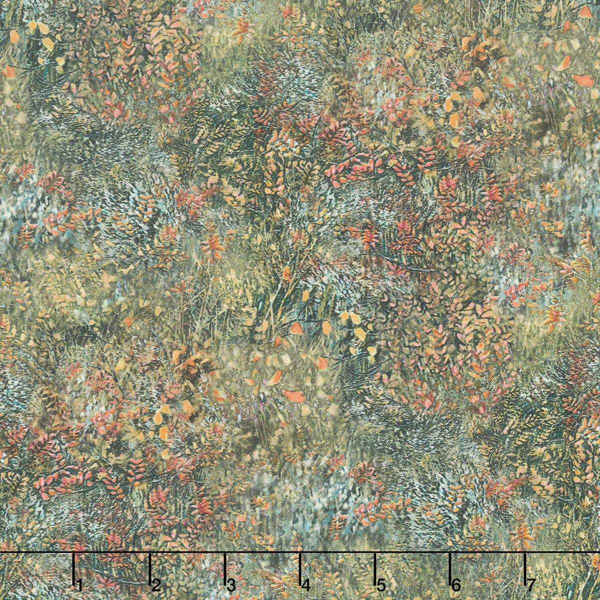 Naturescapes: Timber Trail - Wildflower Field Green Multi Yardage