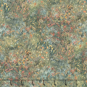 Naturescapes: Timber Trail - Wildflower Field Green Multi Yardage