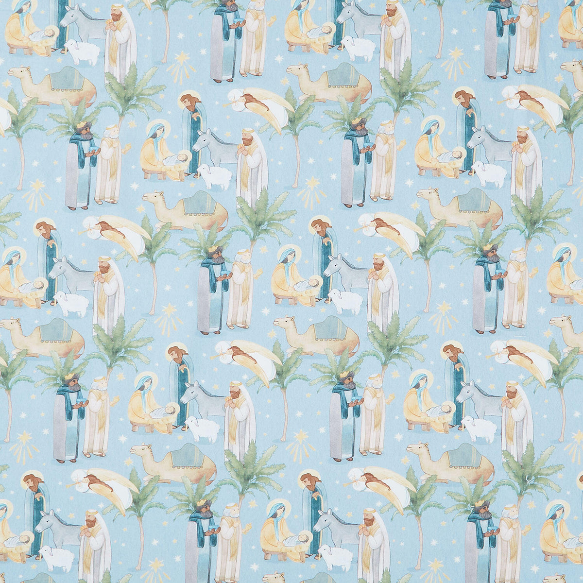 The Nativity - Scenic Blue Multi Yardage