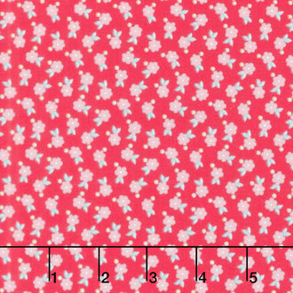 Quilting in Bloom - Floral Spot Red Multi Yardage