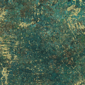 Stonehenge - Valencia Marble Teal Multi Metallic Yardage