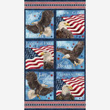 Stonehenge - Stars and Stripes America Blocks Navy Multi Panel