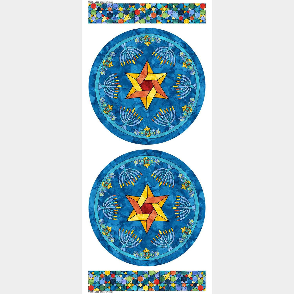 Hanukkah Lights - Placemats Blue Multi Digitally Printed Panels