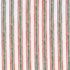 Woodland Whispers - Watercolor Stripe White Multi Yardage