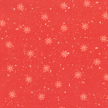 Woodland Whispers - Snowy Tonal Toss Red Yardage