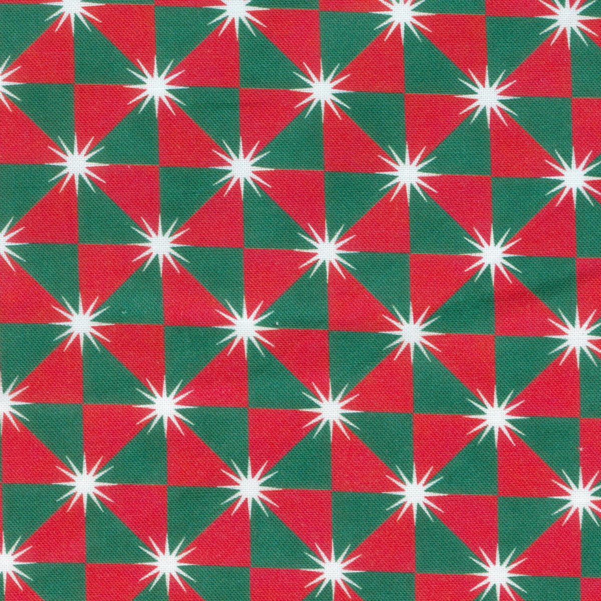 Nutcracker Whimsy - Diamond Geo Red Green Yardage