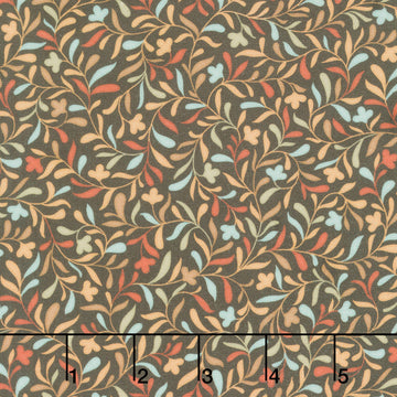 Autumn Homestead - Allover Vines Brown Multi Yardage