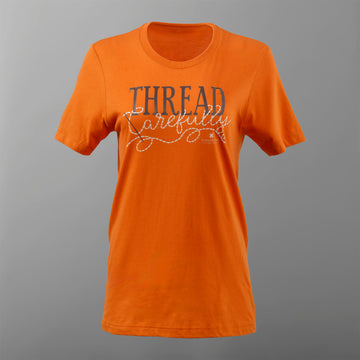 Missouri Star Thread Carefully T-shirt - Burnt Orange - XL
