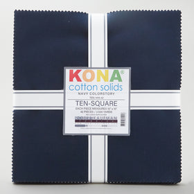 Kona Cotton Navy Ten Squares