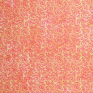Sunlit Hummingbirds - Coral Swirls 2 Yard Cut