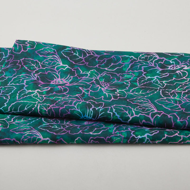 Jeweled Blossoms - Clover Floral Linework 2 Yard Cut