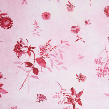 Peony Bloom - Pink Tossed Stemmed Florals 2 Yard Cut