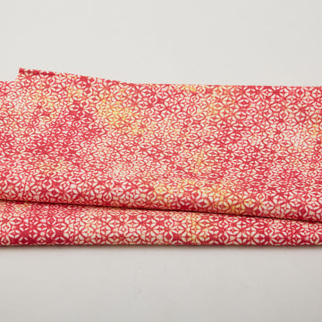 Sunset Cove - Fushsia Flower Grid 2 Yard Cut