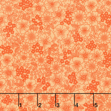 Fabric Market Favorites - Nectarine Packed Floral 2 Yard Cut