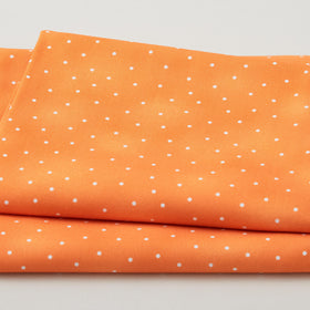 Fabric Market Favorites - Orange White Dots 2 Yard Cut