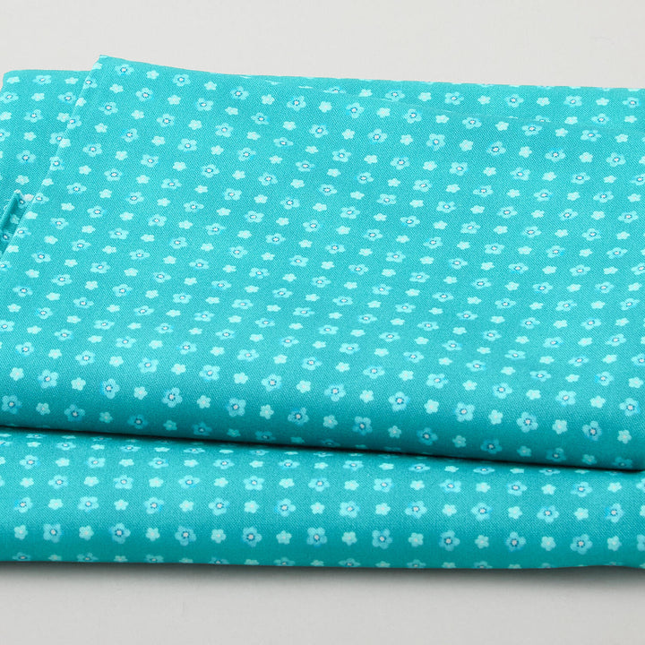 Fabric Market Favorites - Peacock Flower Grid 2 Yard Cut