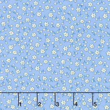 Fabric Market Favorites - Blue Yonder Small Daisies 2 Yard Cut