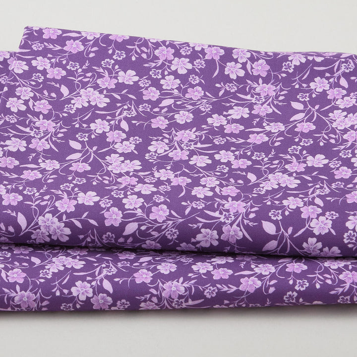 Fabric Market Favorites - Crocus Swirly Leaf Flower 2 Yard Cut