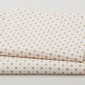 Fabric Market Favorites - Natural Flower Grid 2 Yard Cut
