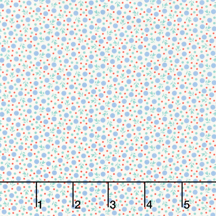Darlene's Favorites - Scattered Tulips Blue Yardage