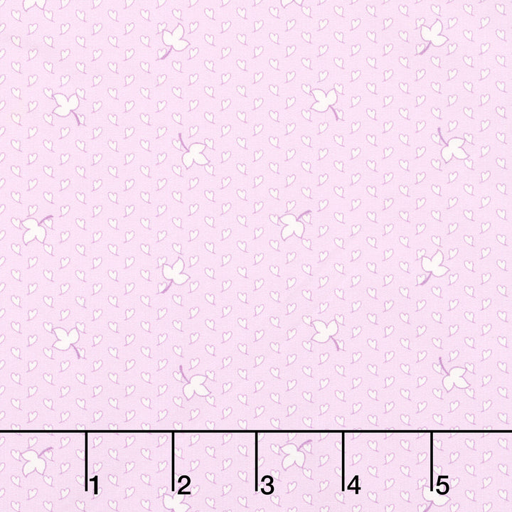 Darlene's Favorites - Hearts And Leaves Lavender Yardage