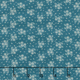 Love Mom - Paisley Teal Blue Yardage