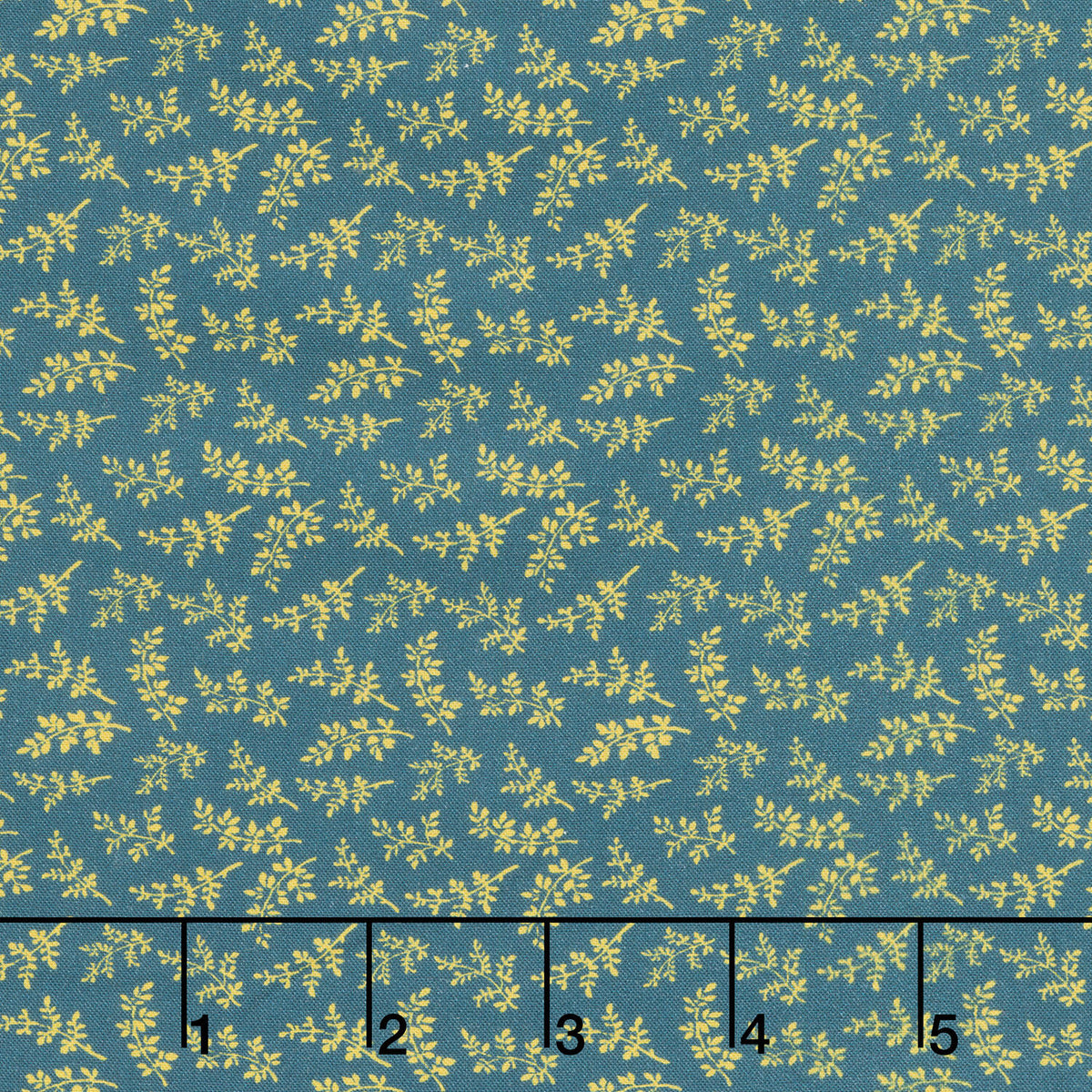 Love Mom - Sprig Toss Teal Blue Yardage