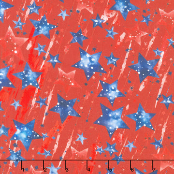 Stars and Stripes - Shooting Stars Red Yardage