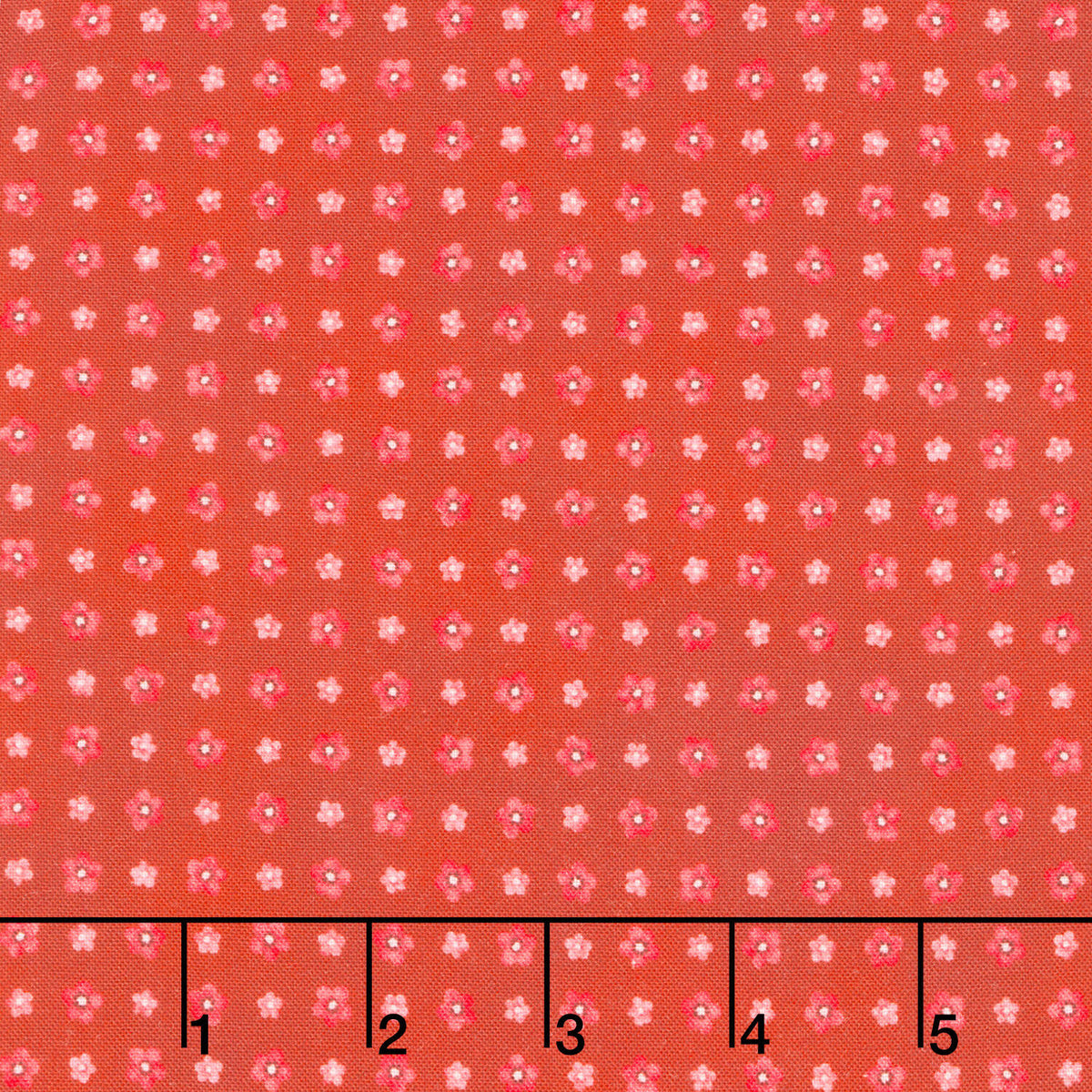 Fabric Market - Small Flower Grid Burgundy Yardage