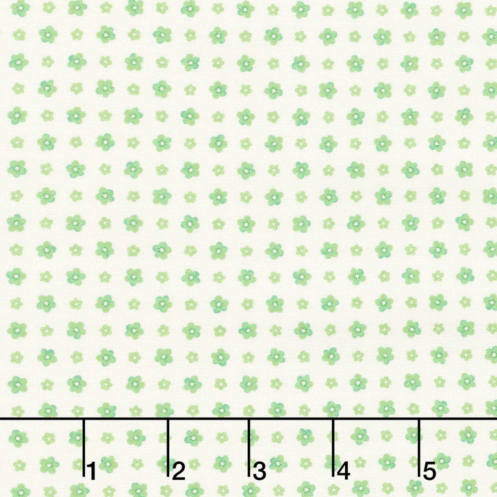 Fabric Market - Small Flower Grid Fresh Dew Yardage