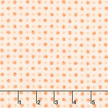 Fabric Market - Small Flower Grid Ice Peach Yardage