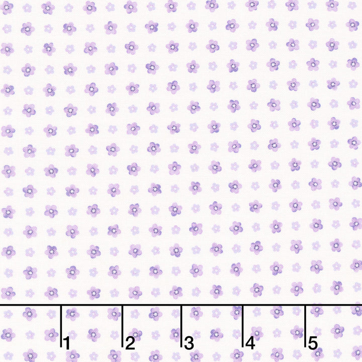 Fabric Market - Small Flower Grid Heather Yardage