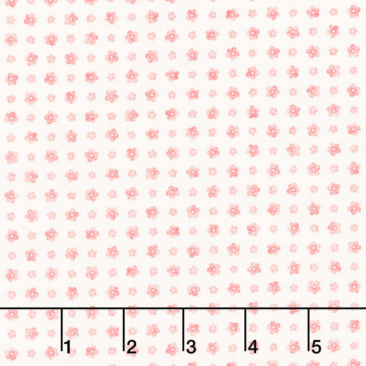 Fabric Market - Small Flower Grid Pink Lemonade Yardage