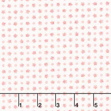 Fabric Market - Small Flower Grid Pink Lemonade Yardage