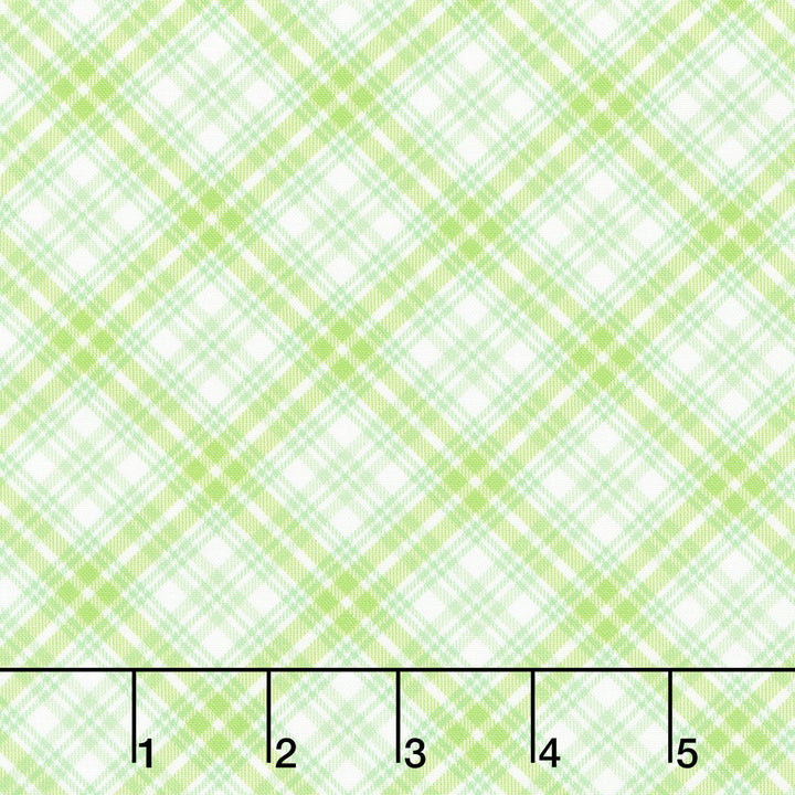 Fabric Market - Diagonal Plaid Lime Yardage