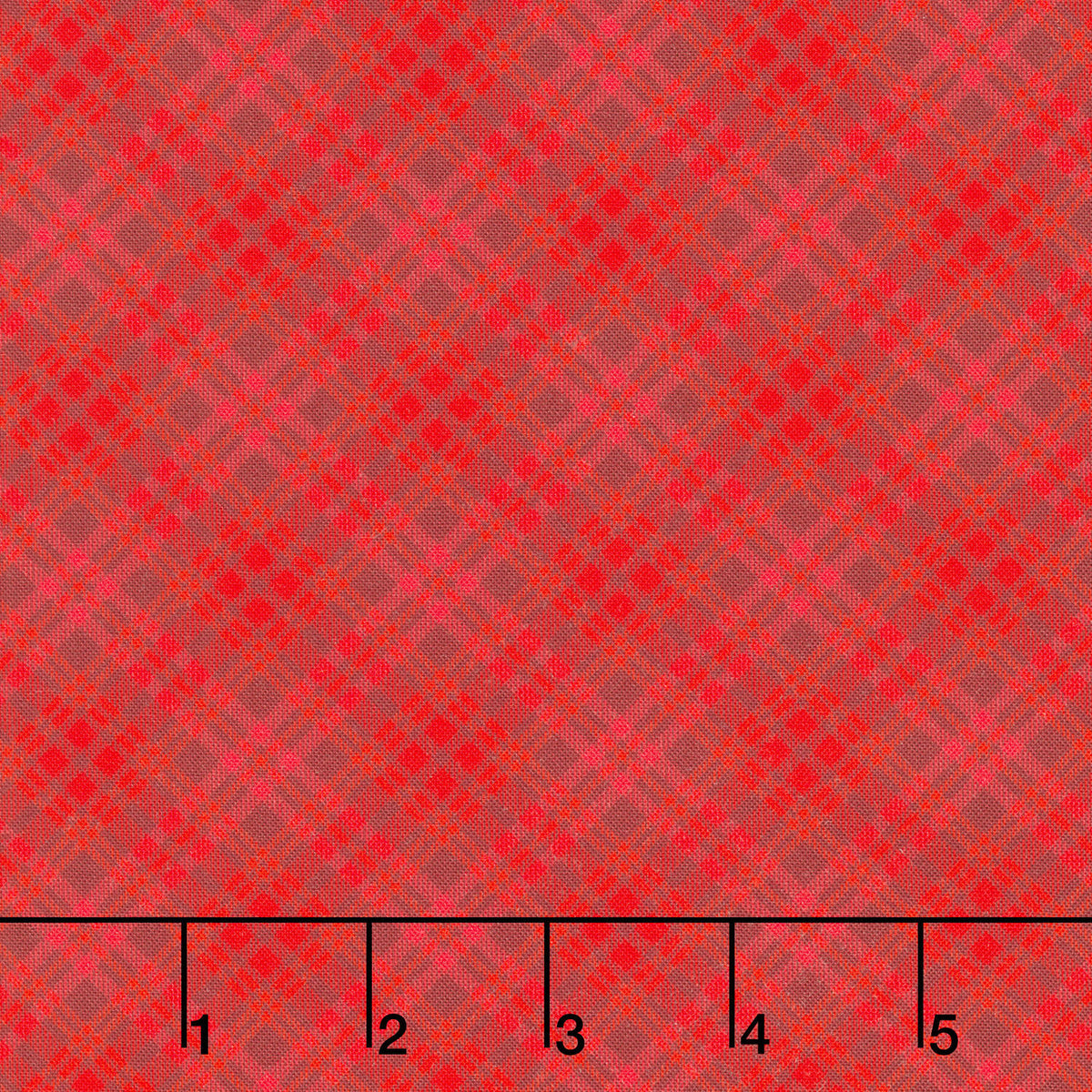 Fabric Market - Diagonal Plaid Burgundy Yardage