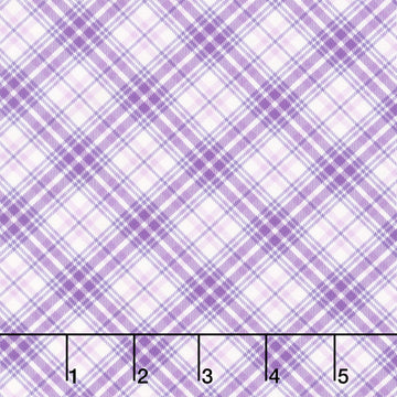 Fabric Market - Diagonal Plaid Pansy Yardage