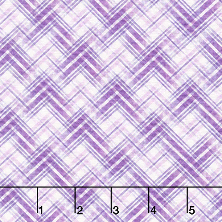 Fabric Market - Diagonal Plaid Pansy Yardage