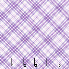 Fabric Market - Diagonal Plaid Pansy Yardage