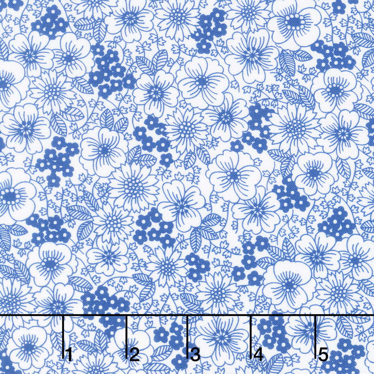 Fabric Market - Packed Florals Ice Yardage