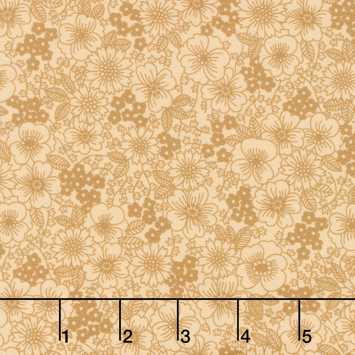 Fabric Market - Packed Florals Hazelnut Yardage