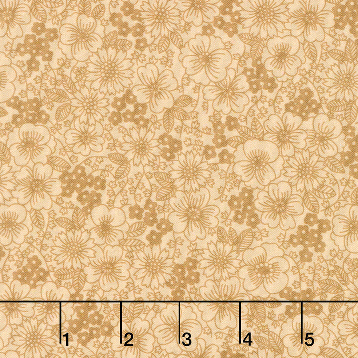 Fabric Market - Packed Florals Hazelnut Yardage