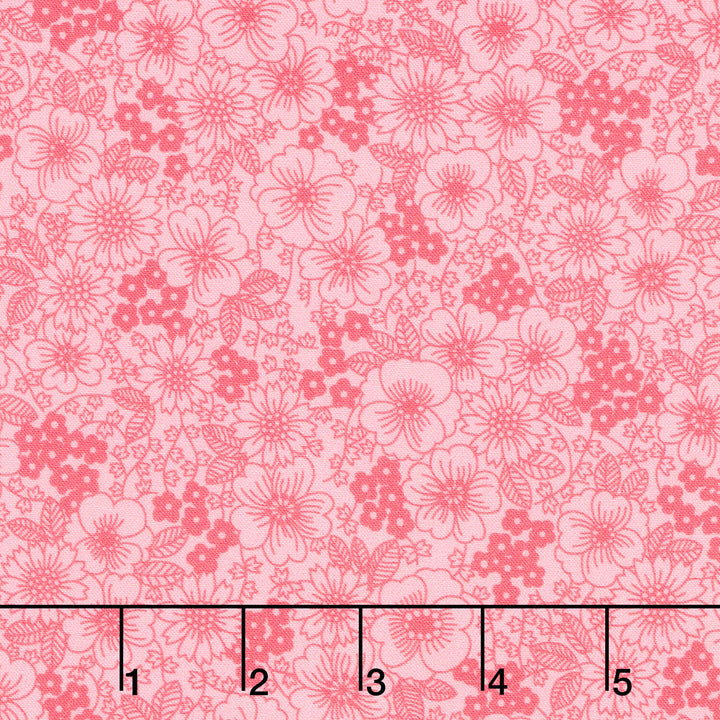 Fabric Market - Packed Florals Guava Yardage