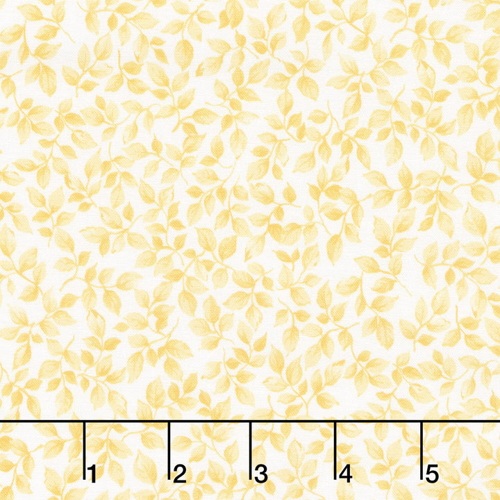 Fabric Market - Packed Leaves Sunshine Yardage