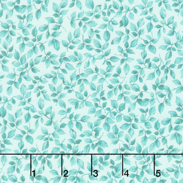 Fabric Market - Packed Leaves Sea Glass Yardage