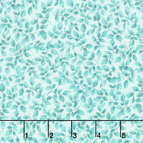 Fabric Market - Packed Leaves Sea Glass Yardage