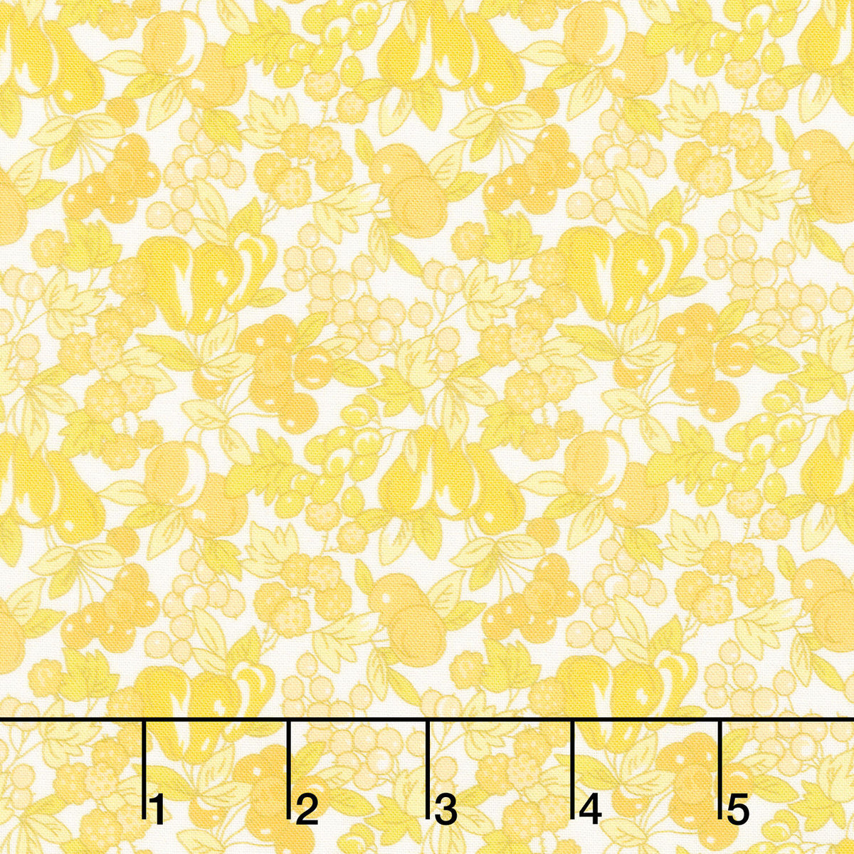 Fabric Market - Packed Leaves And Fruits Corn Yellow Yardage